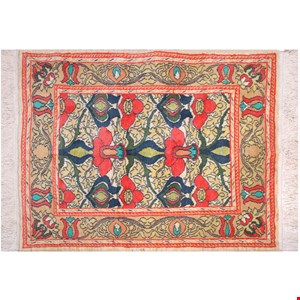 فرش دستبافت یک و نیم متری فرش هریس کد 101628